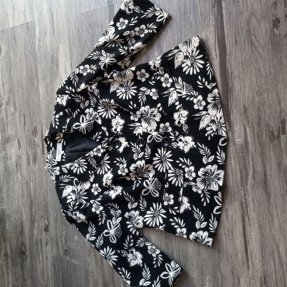 Jones Studio Separates Blazer Button Down Floral Print Sz 16 - Picture 3 of 15